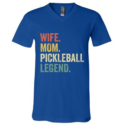 Pickleball Wife Mom Legend Mothers Day V-Neck T-Shirt