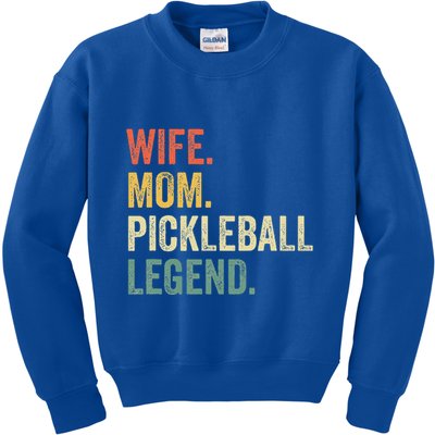 Pickleball Wife Mom Legend Mothers Day Kids Sweatshirt
