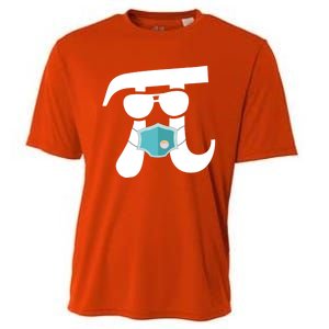 Pi Wearing Mask Happy Pi Day Teacher Student Gift Cooling Performance Crew T-Shirt