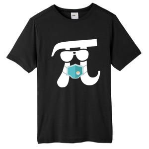 Pi Wearing Mask Happy Pi Day Teacher Student Gift Tall Fusion ChromaSoft Performance T-Shirt