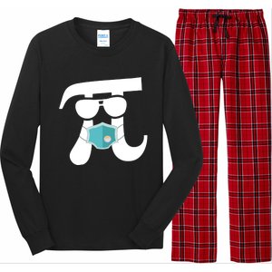 Pi Wearing Mask Happy Pi Day Teacher Student Gift Long Sleeve Pajama Set