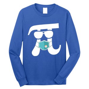 Pi Wearing Mask Happy Pi Day Teacher Student Gift Long Sleeve Shirt