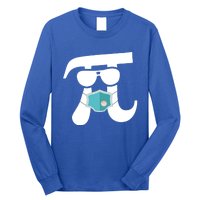 Pi Wearing Mask Happy Pi Day Teacher Student Gift Long Sleeve Shirt