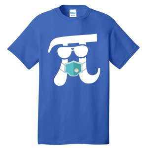 Pi Wearing Mask Happy Pi Day Teacher Student Gift Tall T-Shirt