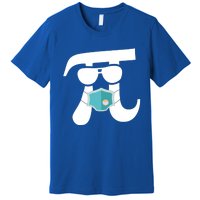 Pi Wearing Mask Happy Pi Day Teacher Student Gift Premium T-Shirt