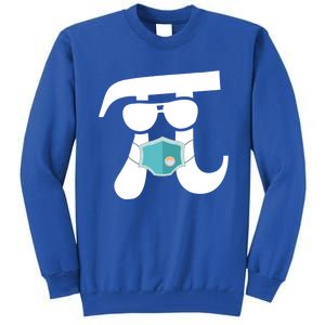 Pi Wearing Mask Happy Pi Day Teacher Student Gift Tall Sweatshirt