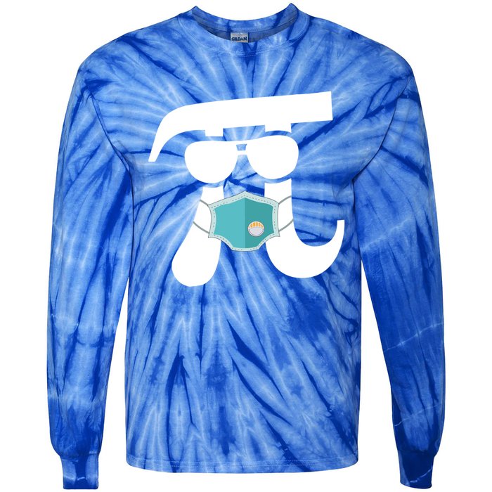 Pi Wearing Mask Happy Pi Day Teacher Student Gift Tie-Dye Long Sleeve Shirt