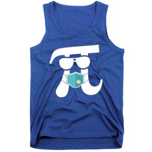 Pi Wearing Mask Happy Pi Day Teacher Student Gift Tank Top