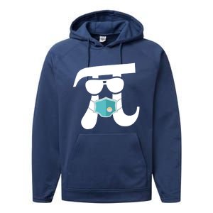 Pi Wearing Mask Happy Pi Day Teacher Student Gift Performance Fleece Hoodie