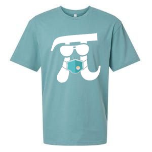 Pi Wearing Mask Happy Pi Day Teacher Student Gift Sueded Cloud Jersey T-Shirt