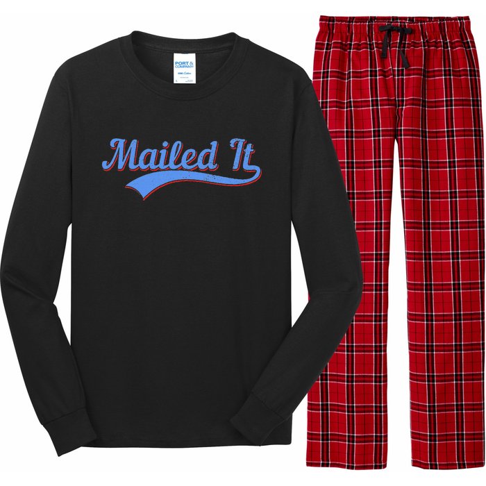 Postal Worker Mailed It Mailman Postman Long Sleeve Pajama Set