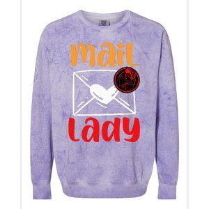 Postal Worker Mailman Mail Lady Colorblast Crewneck Sweatshirt