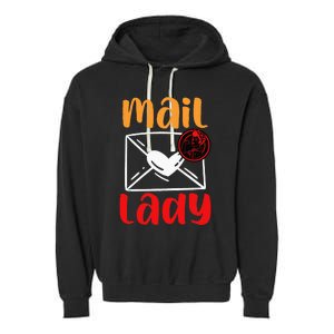 Postal Worker Mailman Mail Lady Garment-Dyed Fleece Hoodie