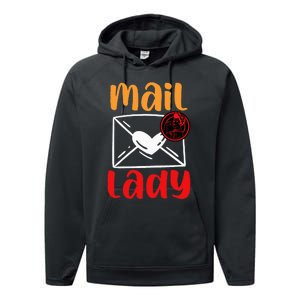 Postal Worker Mailman Mail Lady Performance Fleece Hoodie