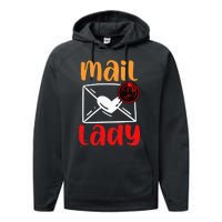 Postal Worker Mailman Mail Lady Performance Fleece Hoodie