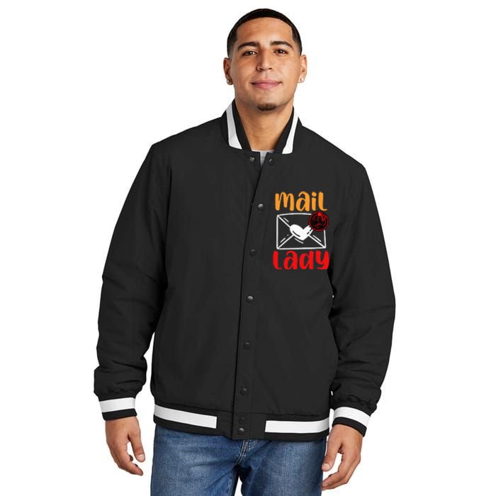 Postal Worker Mailman Mail Lady Insulated Varsity Jacket