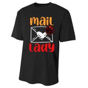 Postal Worker Mailman Mail Lady Performance Sprint T-Shirt