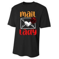 Postal Worker Mailman Mail Lady Performance Sprint T-Shirt