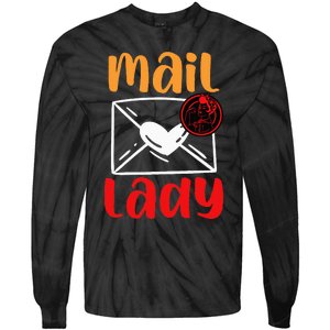 Postal Worker Mailman Mail Lady Tie-Dye Long Sleeve Shirt