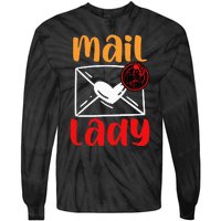 Postal Worker Mailman Mail Lady Tie-Dye Long Sleeve Shirt