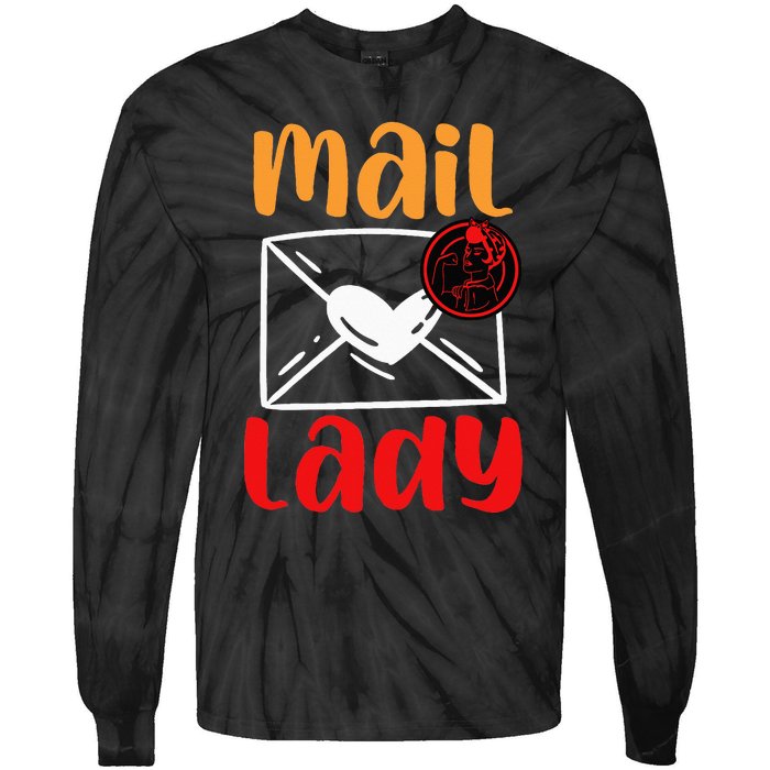 Postal Worker Mailman Mail Lady Tie-Dye Long Sleeve Shirt