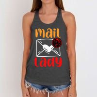 Postal Worker Mailman Mail Lady Women's Knotted Racerback Tank