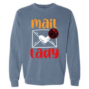 Postal Worker Mailman Mail Lady Garment-Dyed Sweatshirt