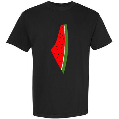 Palestine Watermelon Map Garment-Dyed Heavyweight T-Shirt