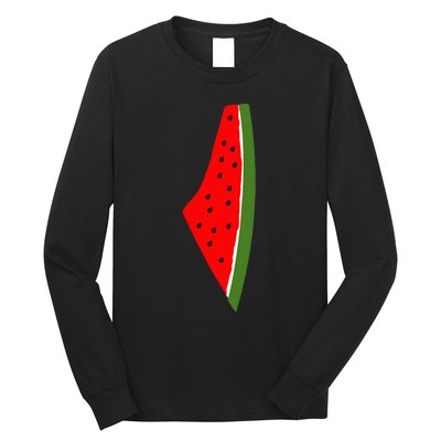 Palestine Watermelon Map Long Sleeve Shirt