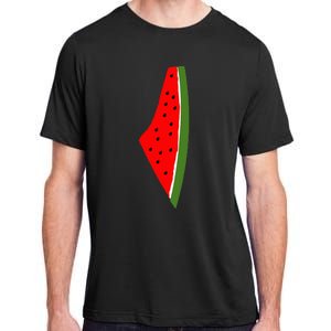 Palestine Watermelon Map Adult ChromaSoft Performance T-Shirt