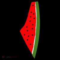 Palestine Watermelon Map Drawstring Bag