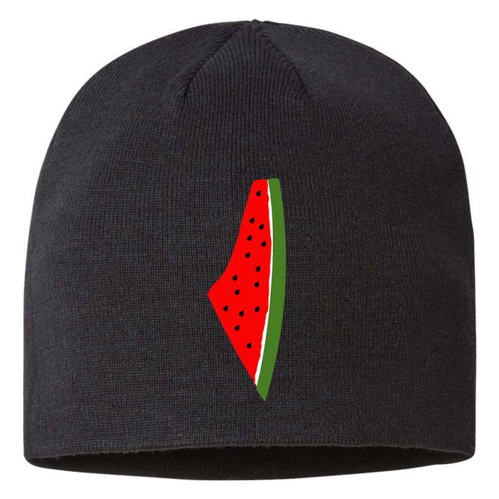 Palestine Watermelon Map Sustainable Beanie