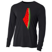 Palestine Watermelon Map Cooling Performance Long Sleeve Crew