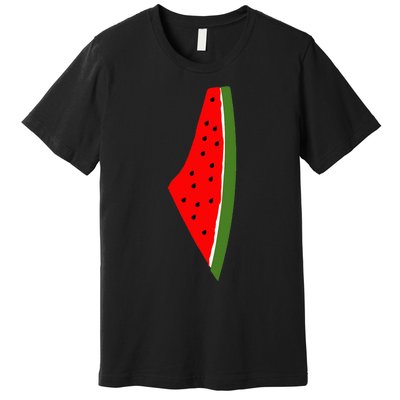 Palestine Watermelon Map Premium T-Shirt