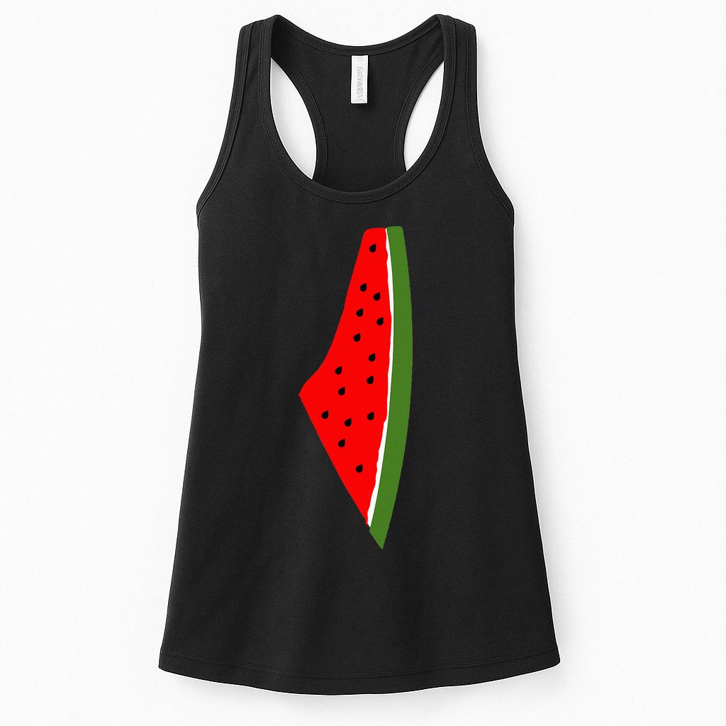 Palestine Watermelon Map Womens Tank Top