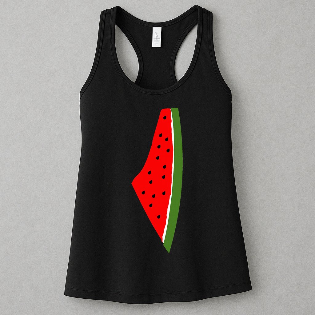 Palestine Watermelon Map Womens Tank Top
