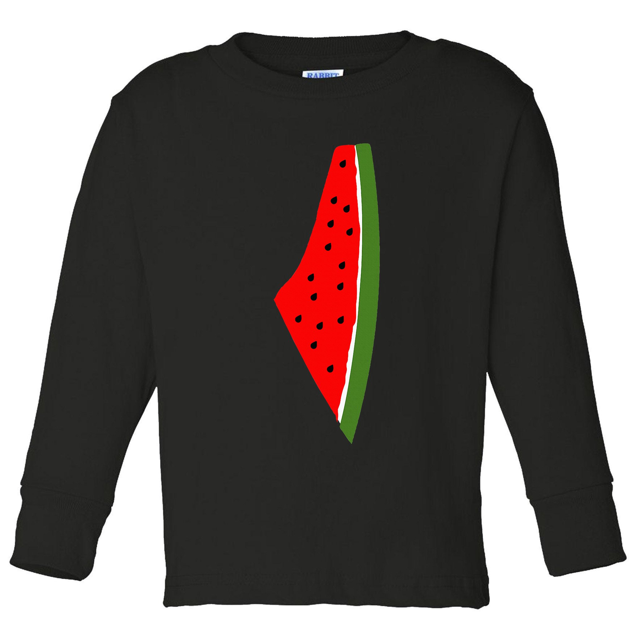 Palestine Watermelon Map Toddler Long Sleeve Shirt