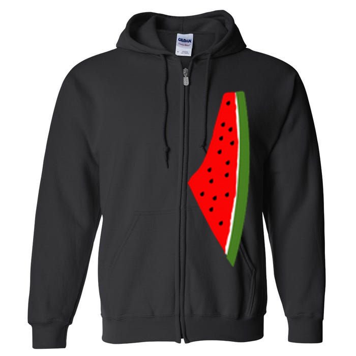 Palestine Watermelon Map Full Zip Hoodie