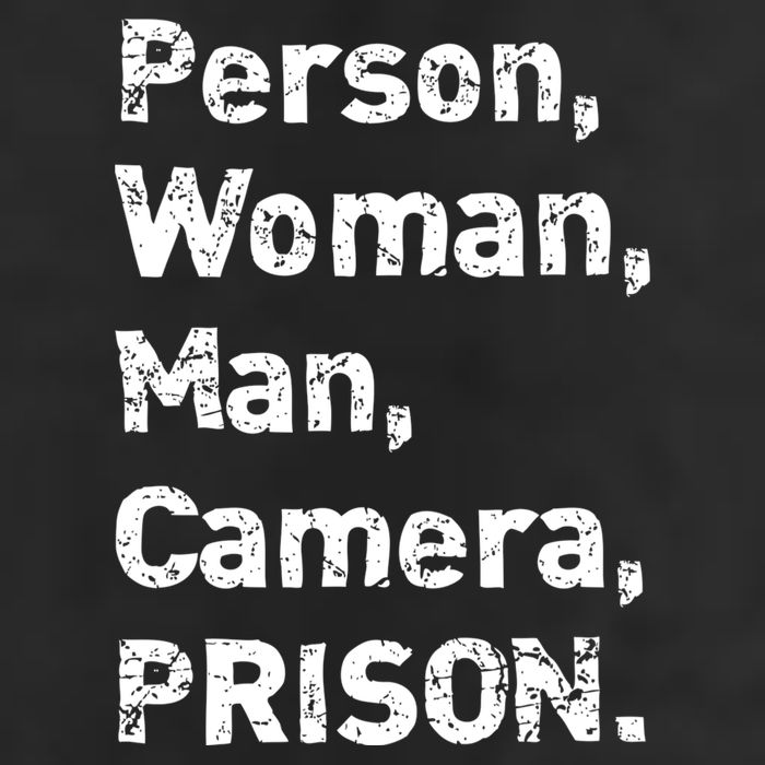 Person, Woman, Man, Camera, PRISON 7 Panel Mesh Trucker Snapback Hat