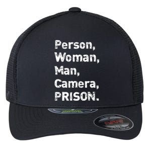 Person, Woman, Man, Camera, PRISON Flexfit Unipanel Trucker Cap