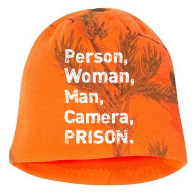 Person, Woman, Man, Camera, PRISON Kati - Camo Knit Beanie