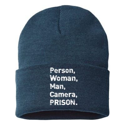 Person, Woman, Man, Camera, PRISON Sustainable Knit Beanie