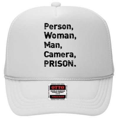 Person, Woman, Man, Camera, PRISON High Crown Mesh Back Trucker Hat