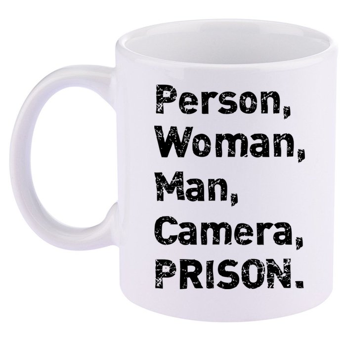 Person, Woman, Man, Camera, PRISON 11oz C Handle Ceramic Mug