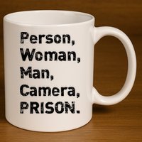 Person, Woman, Man, Camera, PRISON 11oz C Handle Ceramic Mug