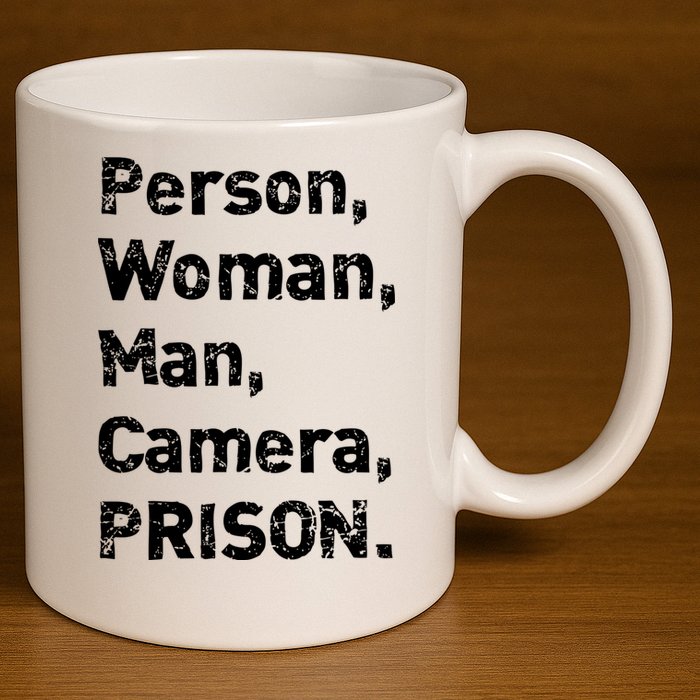 Person, Woman, Man, Camera, PRISON 11oz C Handle Ceramic Mug