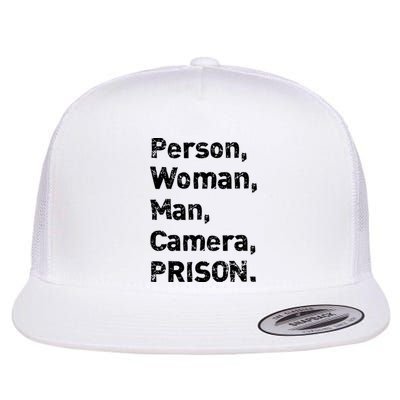 Person, Woman, Man, Camera, PRISON Flat Bill Trucker Hat