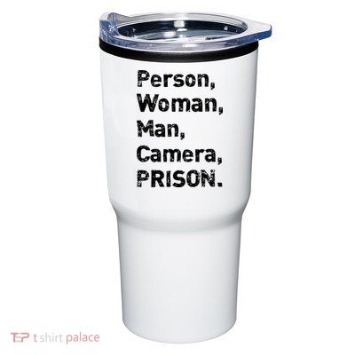 Person, Woman, Man, Camera, PRISON Tumbler