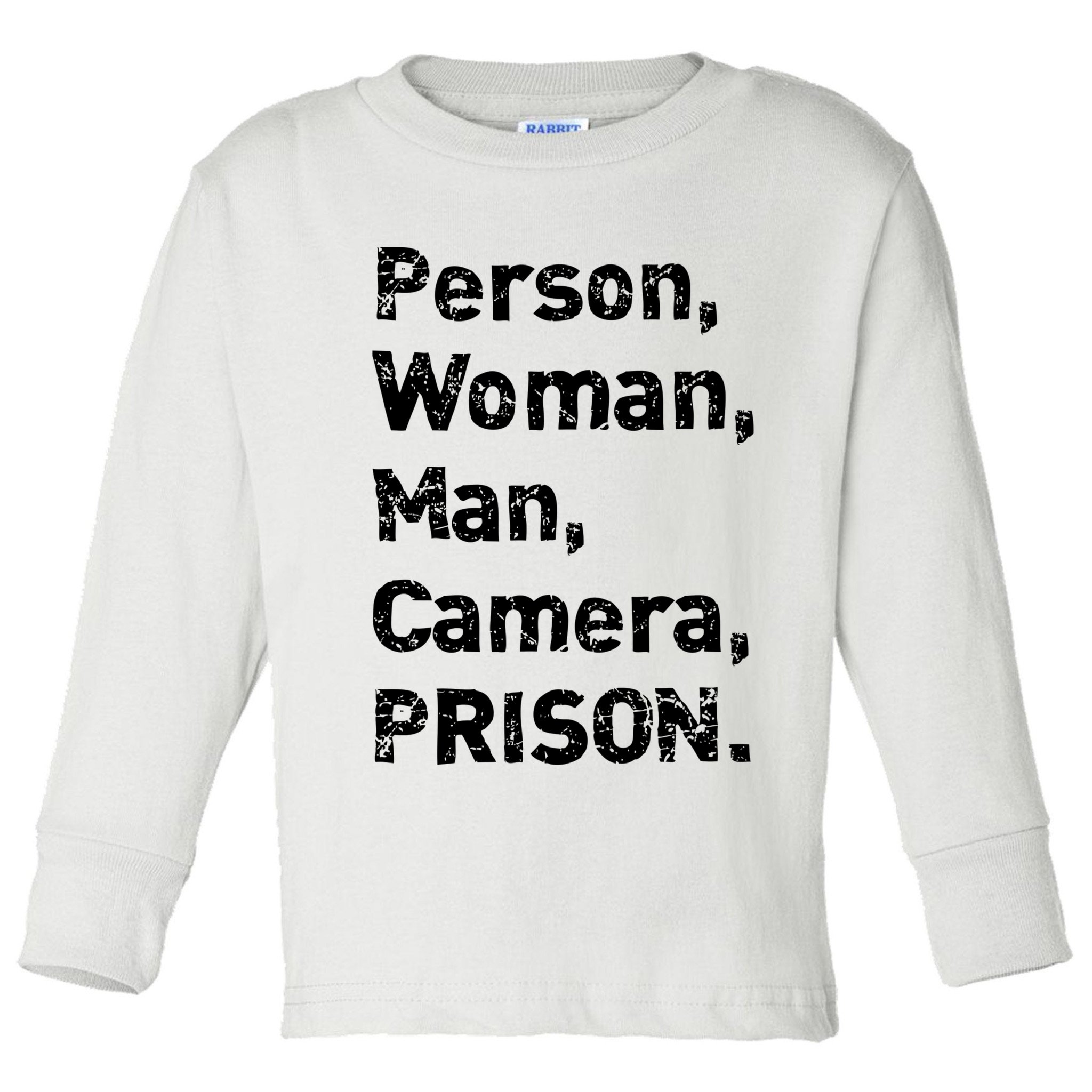 Person, Woman, Man, Camera, PRISON Toddler Long Sleeve Shirt