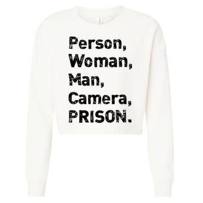 Person, Woman, Man, Camera, PRISON Cropped Pullover Crew